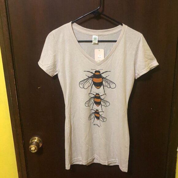 Soul Flower Organic Cotton Bee Yourself Tee, Sz S NWT - Picture 2 of 6